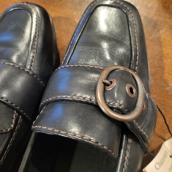 Josef Seibel Buckle Black Leather Loafers Size 39 (US 8.5-9) - Picture 10 of 10